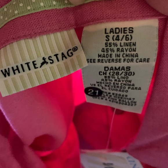 White Stag Vibrant Pink Button-Up Shirt Size Small (4/6) - Picture 8 of 9